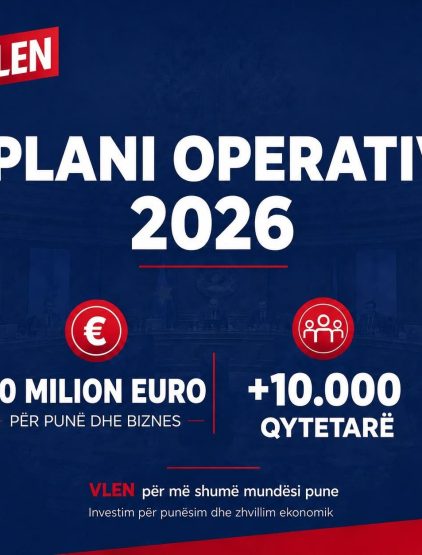 VLEN: 40 milionë euro për punë dhe biznes, Plani Operativ 2026 mundësi e artë për qytetarët