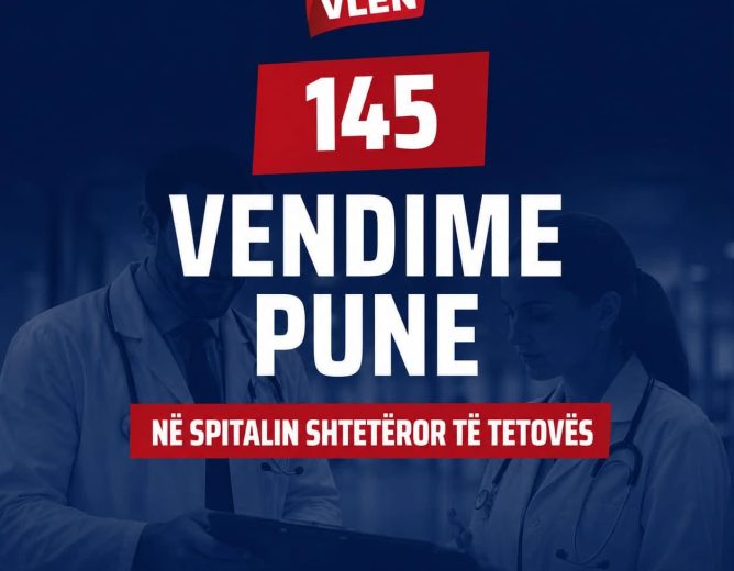 Shëndetësia është ndër prioritetet kryesore të VLEN-it, ndërsa përforcimi dhe modernizimi i institucioneve shëndetësore po vazhdon me hapa konkretë.